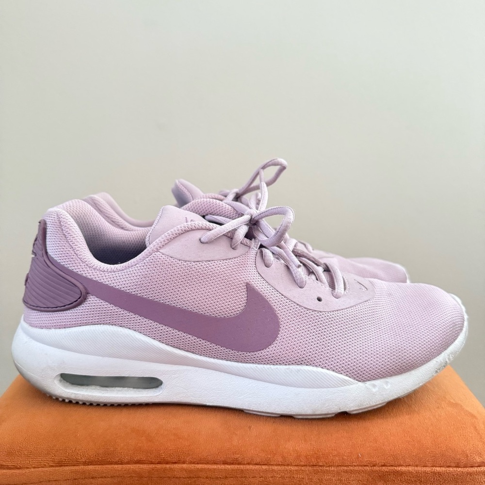 Nike Pink and White Gym Shoes with Air Max Cushioning